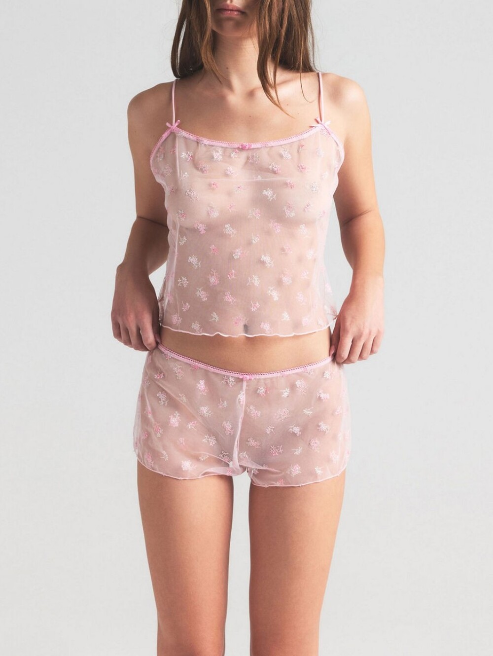 SKIMS Spring Intimates Scoop Cami Cherry Blossom Multi Tulle (TOP ONLY)